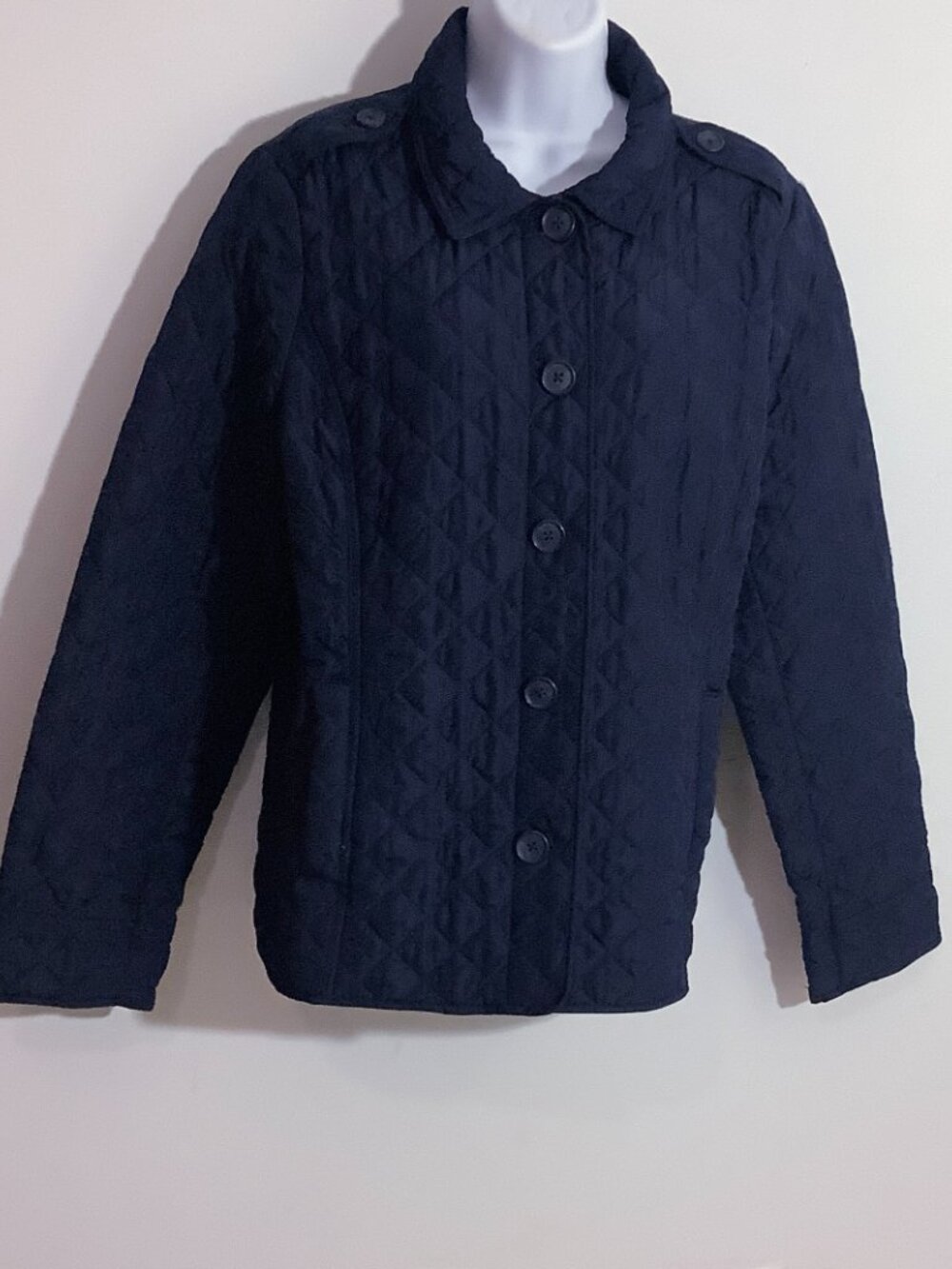 Quilted Jacket Dark Navy Large Outdoor Croft & Barrow Grab & Go Closet Must Have